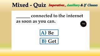 Mixed - Test | Imperatives, Auxiliary & If Clauses | Challenge Your English! | No.1 Quality English