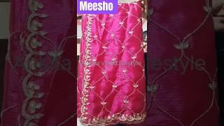  Meesho Saree Haul 320 Rs  Georgette/Bnarsi Silk Chickenkari / Jimmy Choo / Meesho Partywear Saree