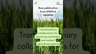 Abstract: Transdisciplinary collaborations for advancing sustainable & resilient agriculture systems