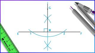 How to draw a perpendicular line through a point.