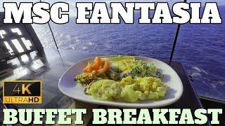 MSC FANTASIA BUFFET BREAKFAST TOUR - ZANZIBAR RESTAURANT - 4K