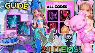 SUMMER PART 2 OUT! *ALL Codes!* Mermaid QUEST GUIDE, 24 ITEM Showcase! | ROBLOX Dress To Impress