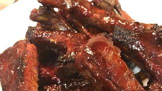 OLD SCHOOL OVEN BAKED STICKY HONEY BBQ FINGER RIBS