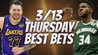 Best NBA Bets, Player Prop Picks, Parlays, Predictions FREE Thursday Today March 13th 3/13