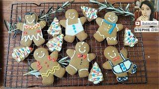 【GINGERBREAD MEN RECIPE】 【聖誕姜餅人做法】 STEPHIE'S KITCHEN