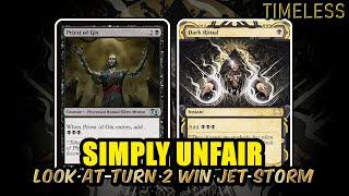 Turn 2 Win Jet Storm! Fine, I'll Play Dark Ritual... | Timeless BO3 Ranked | MTG Arena