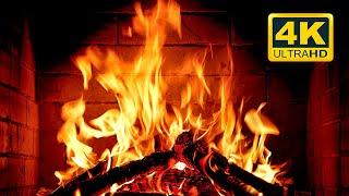  Cozy Fireplace 4K (12 HOURS). Fireplace with Crackling Fire Sounds. Crackling Fireplace 4K