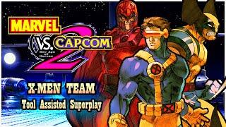 【TAS】MARVEL VS CAPCOM 2 (ARCADE \ NAOMI \ 2000) - X-MEN TEAM \ CYCLOPS  \ WOLVERINE \ MAGNETO