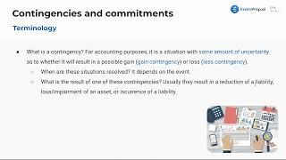 Basic Concepts of Contingencies and Commitments - FAR Exam Prep