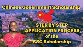 How to Apply for Chinese Government Scholarship|| How to fill CSC Application form 2024