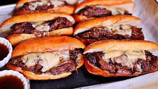 Slow Cooker Beef Pot Roast French Dip Sandwiches - French Dip Sandwiches Recipe