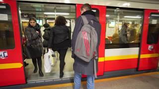 Poland, Warsaw, metro ride from pasaż handlowy to Wilanowska, 1X escalator