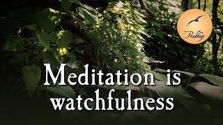 Meditation is watchfulness - Prabhuji