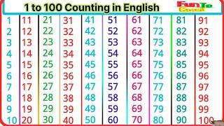 अंग्रेजी गिनती | English Counting | 100 Number | Learning counting | 1 to 100 | 1 से 100 तक English