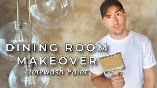 This DID NOT go as planned!! | Two-Tone Limewash Paint | DINING ROOM MAKEOVER