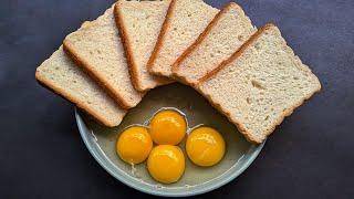 Just add Egg with Bread️ It’s so Delicious! Simple Healthy Breakfast Ideas. Cheap & tasty.