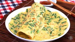 虾米韭菜煎饼 Traditional Chinese Chive Pancake with Dried Shrimp