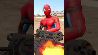 GTAV Superhero vs Heavy Weapon match, Who is stronger? #shorts