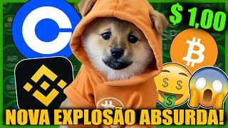  $1,00 DOG GO TO THE MOON EXPLOSÃO! LISTAGEM NA COINBASE E BINANCE - CRIPTOMOEDA MEME VALORIZAÇÃO