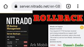 Rollback Your Nitrado Server || #ark #nitrado #Demonsleader #rollback