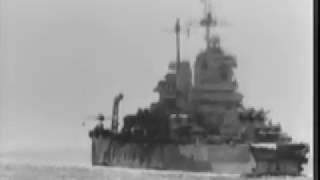 Cruiser's Bow is Knocked Off by a Typhoon