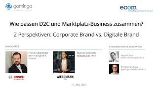 Webinar: "Update Marktplatzwelt 2021 - Wie passen D2C und Marktplatzbusiness zusammen?"