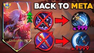 GOODBYE OLD BUILD‼️ THIS NEW BUILD AND EMBLEM WILL MAKE KARRIE META AGAIN | KARRIE BEST BUILD 2025!