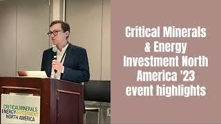 Critical Minerals & Energy Investment North America 2023 in New York, USA