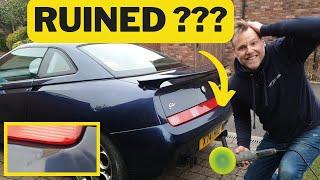 Machine polishing a murky rear bumper on my Alfa GTV - Will it need a respray?  @Exhausted-autos