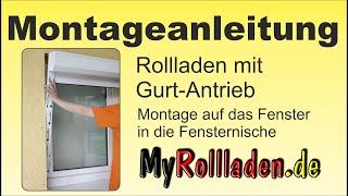 Vorbaurollladen-Gurtbedienung: Montage auf dem Fenster und in der Fensternische