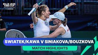 Iga Swiatek/ Katarzyna Kawa v Marie Bouzkova/Katerina Siniakova | Poland v Czechia Match Highlights