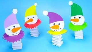 How to make paper snowman DIY christmas