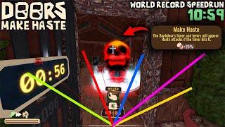 DOORS with Haste Modifier WORLD RECORD SPEEDRUN *10:59* NO CHEATS  Admin Panel