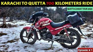 Karachi to Quetta on Bike | Travelling to Quetta on Honda CB150f | QUETTA - ZIARAT Tour 2024