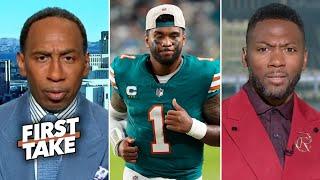 FIRST TAKE | Should Tua play football again? - Ryan Clark heated Stephen A. on Dolphins QB concuss