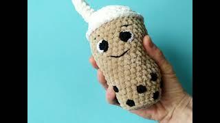 Boba bubble milk tea plush stuffed toy, custom kawaii boba tea, popular right now plush toy