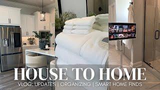 HOUSE TO HOME VLOG | modern cozy home decor + essentials | smart home finds | organization  | 2024