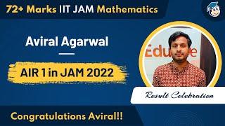 AIR-1 IIT JAM Mathematics 2022 - Aviral Agarwal | Result Celebration at Eduncle | Topper Ki Zubani