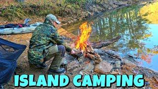 Island Camping In Fall With My Girlfriend | Kayaking, Camp Cooking, & Inflatable Tent