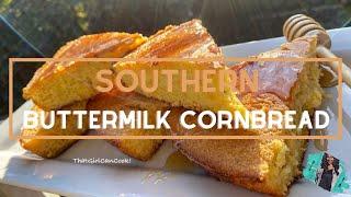 THE BEST SOUTHERN BUTTERMILK CORNBREAD + HONEY BUTTER RECIPE | QUICK & EASY TUTORIAL