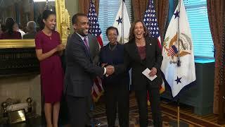 Vice President Harris Ceremonially Swears-In Ambassador Yohannes Abraham