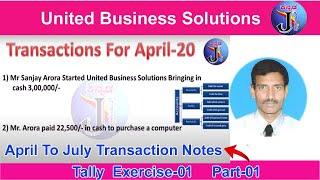 Tally Exercise  01 |United Business Solutions