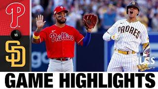 Phillies vs. Padres NLCS Game 2 Highlights (10/19/22) | MLB Highlights