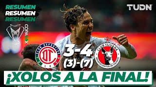 Resumen y Goles | Toluca 3 (3) - (7) 4 Tijuana | Copa Mx - Semifinal Vuelta | TUDN