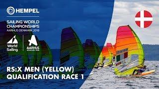 Full RS:X Men Yellow Fleet Qualification Race 1 | Aarhus 2018