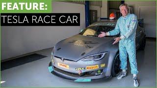 Tesla Race Car! Tiff Needell drives The Electric Tesla GT P100DL