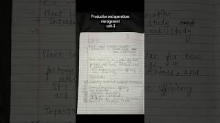 POM ( Production and operations management)Unit-3 #notes #ccsu #bba ##pom #studywithme