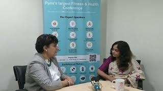 Dr  Anupama Mane interviewed by Manjula Nair at FITACON-Pune's Largest Fitness & Health Conference