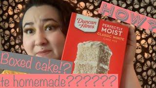 HOW TO MAKE A BOXED CAKE TASTE HOMEMADE!? Plus HOMEMADE FROSTING AND FONDANT!