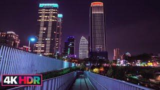 【4K HDR】Taichung Evening Walk｜City Light｜Christmas Lights｜Fireworks｜台中七期徒步之旅巧遇老虎城跨年煙火試放｜Taiwan Walk